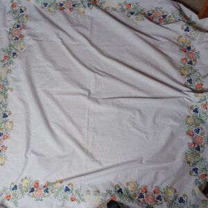 Hand embroidered cotton table cloth